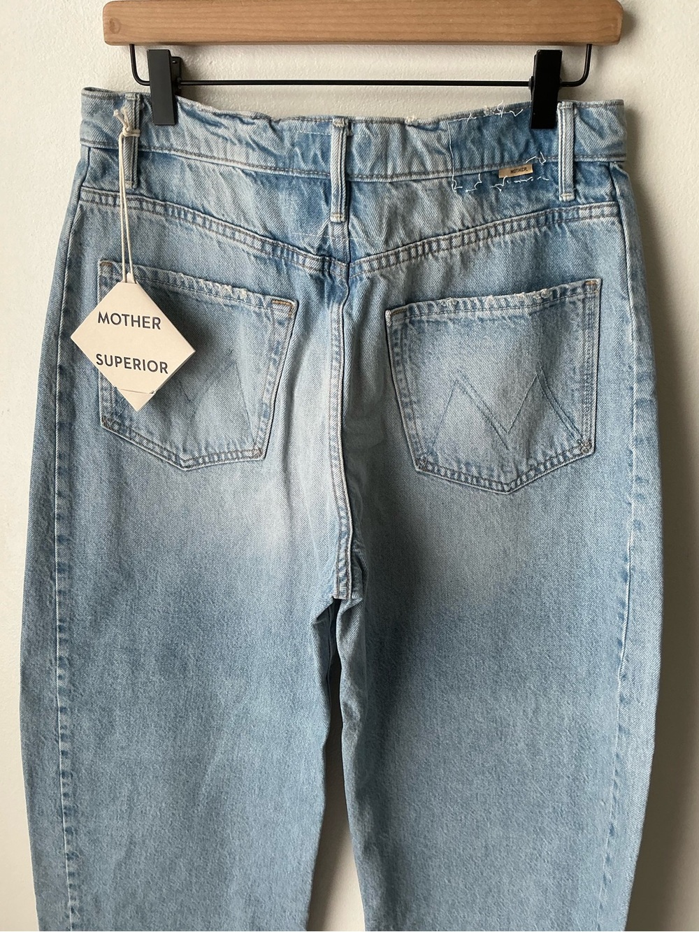 NWT MOTHER SUPERIOR Jeans Full-Pipe Flood Back Pedal Blue Size 28 - Picture 7 of 14